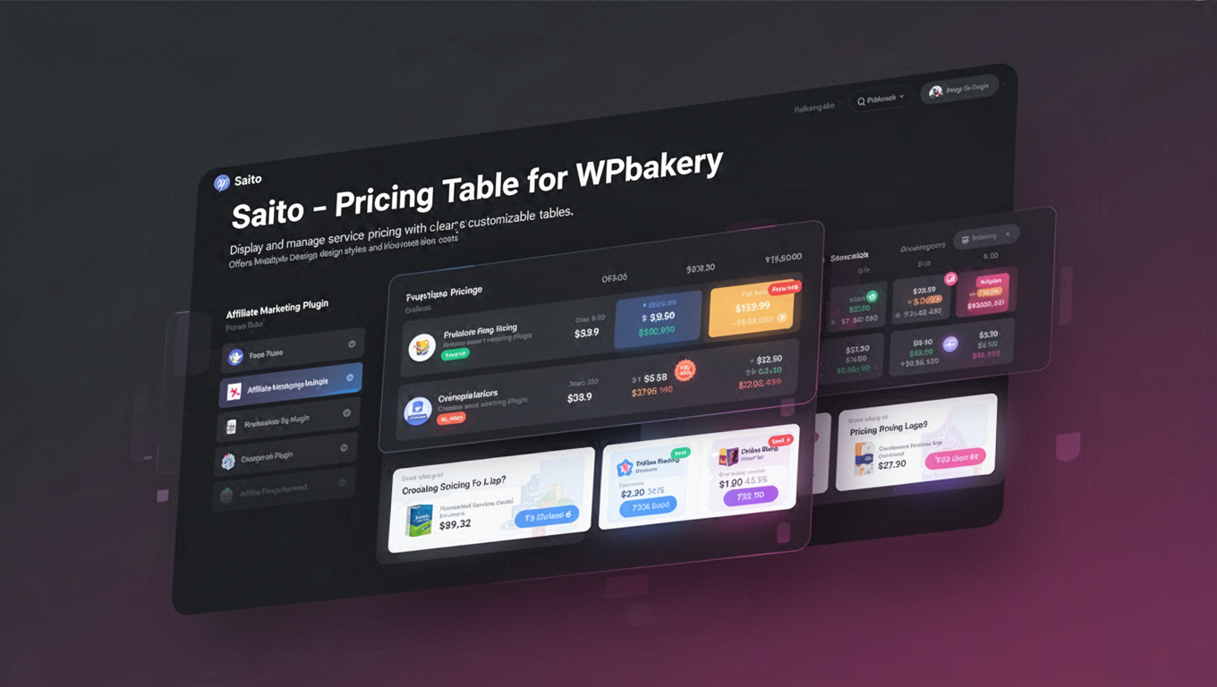 Preview of Saito - Pricing Table for WPbakery