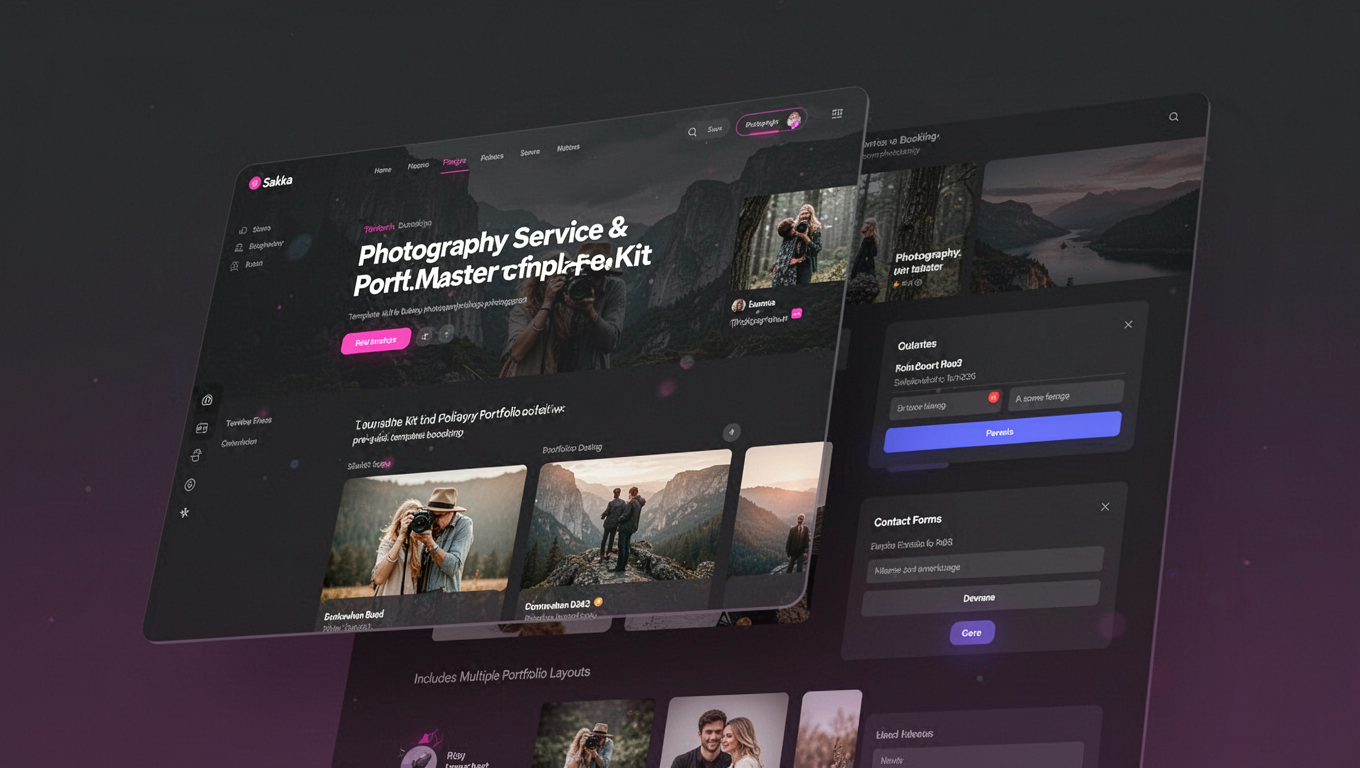 Preview of Sakka - Photography Service & Portfolio DesignMaster Template Kit