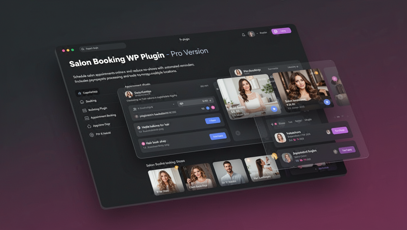 Preview of Salon Booking WP Plugin - Pro Version