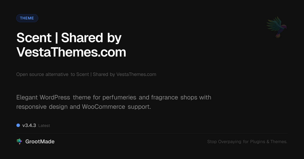 Preview of Scent | Shared by VestaThemes.com