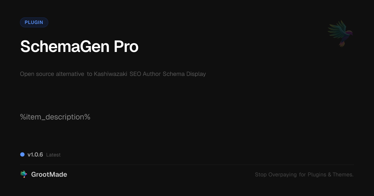 Preview of SchemaGen Pro