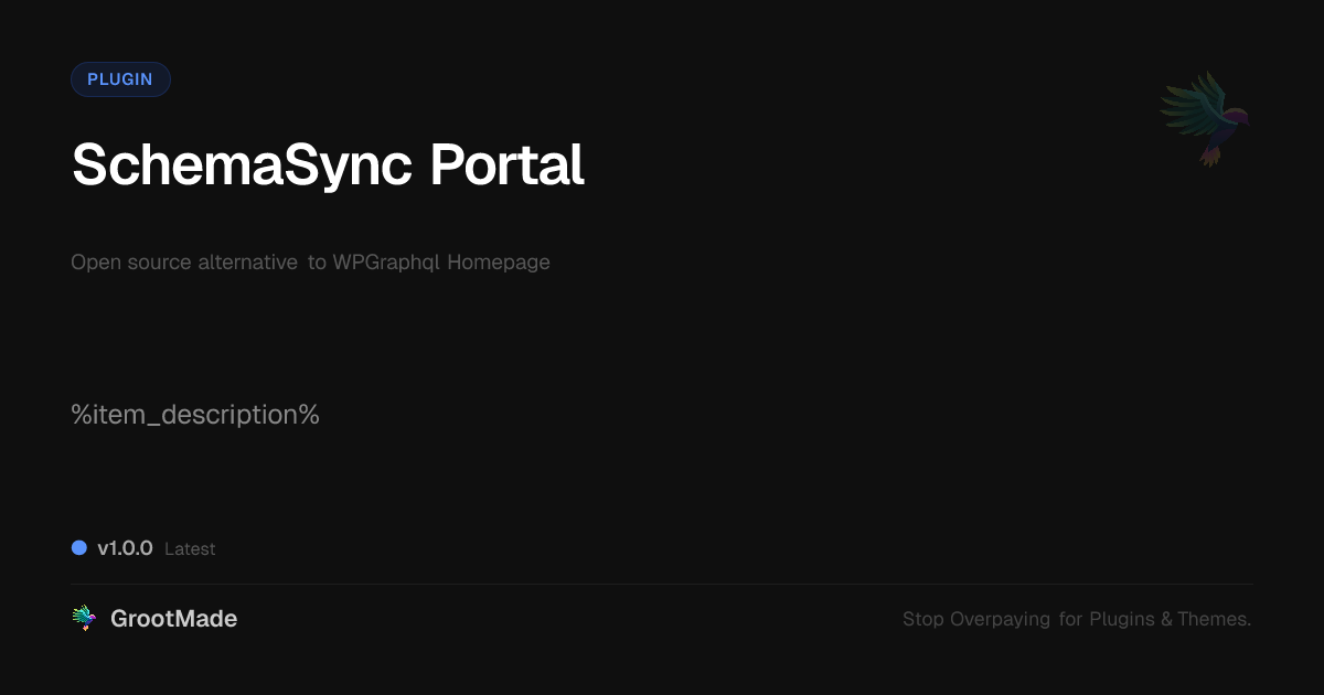 Preview of SchemaSync Portal