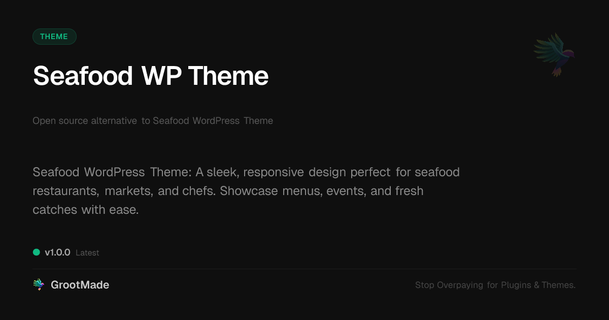Preview of Seafood WP Theme