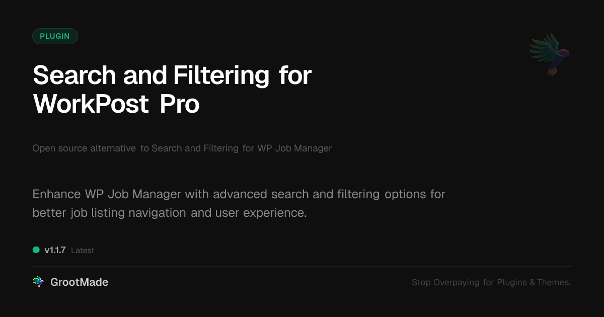 Preview of Search and Filtering for WorkPost Pro