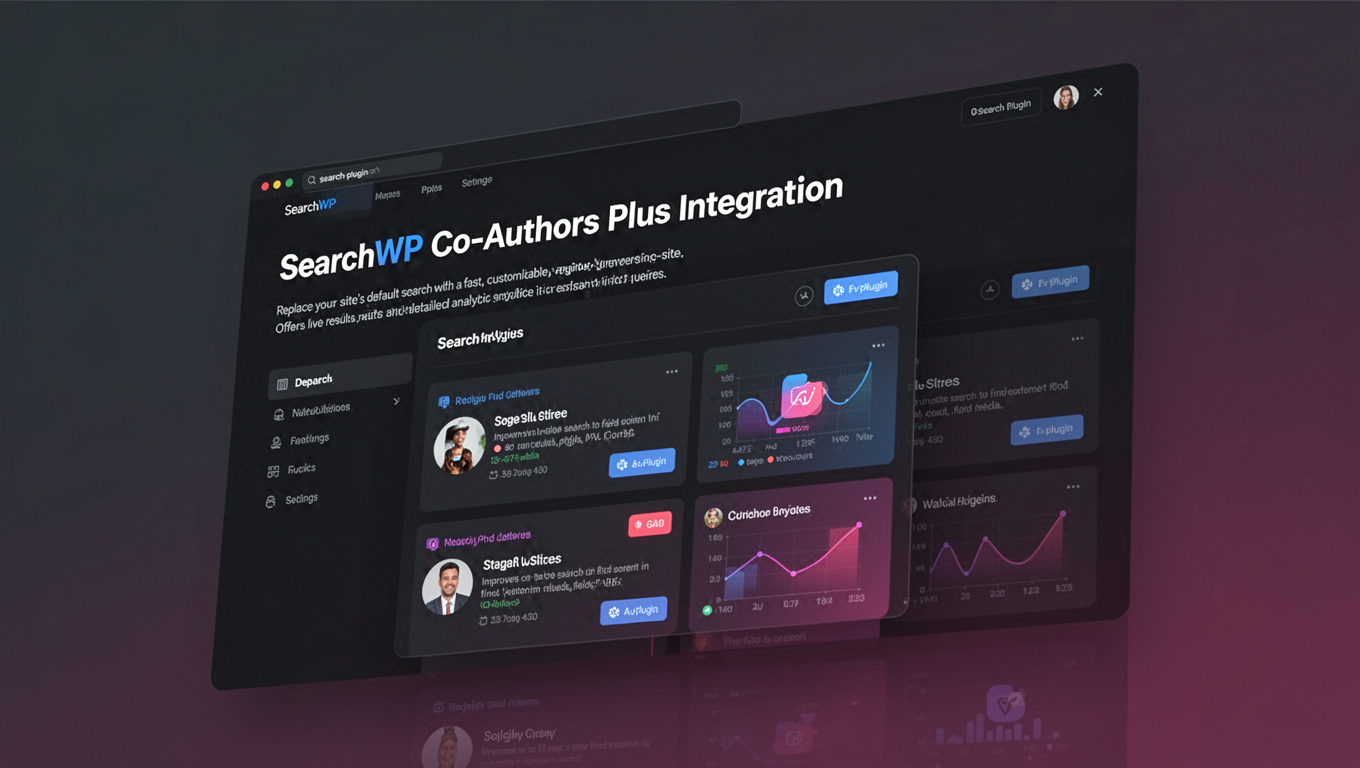Preview of SearchWP Co-Authors Plus Integration