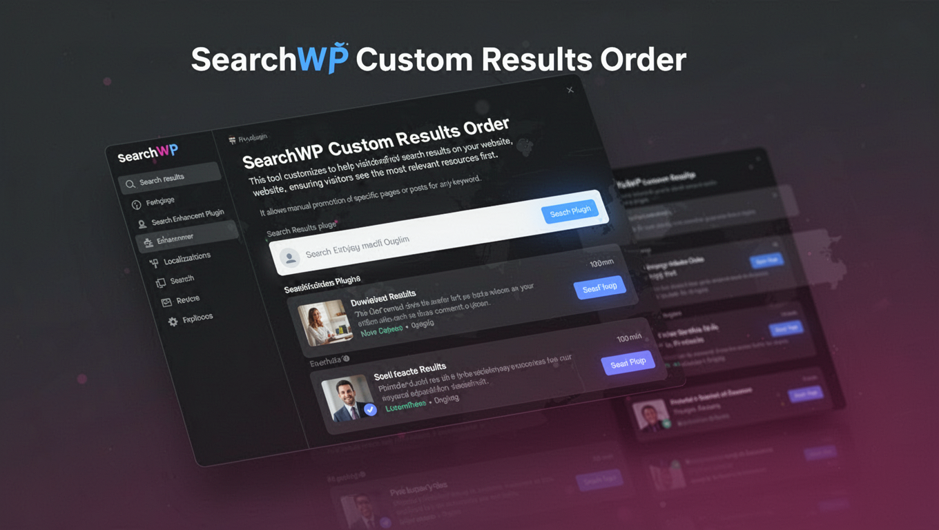 Preview of SearchWP Custom Results Order