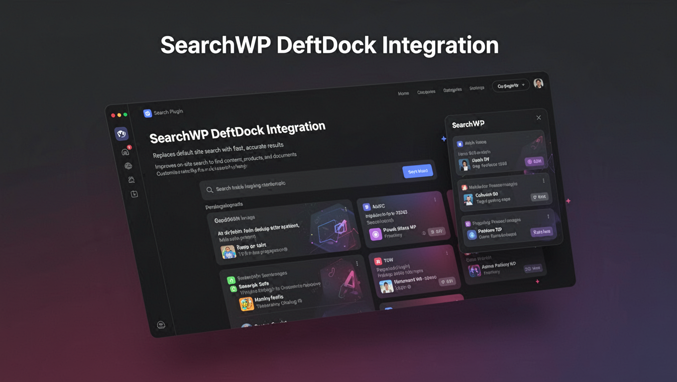 Preview of SearchWP DeftDock Integration