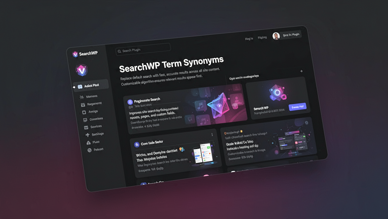 Preview of SearchWP Term Synonyms