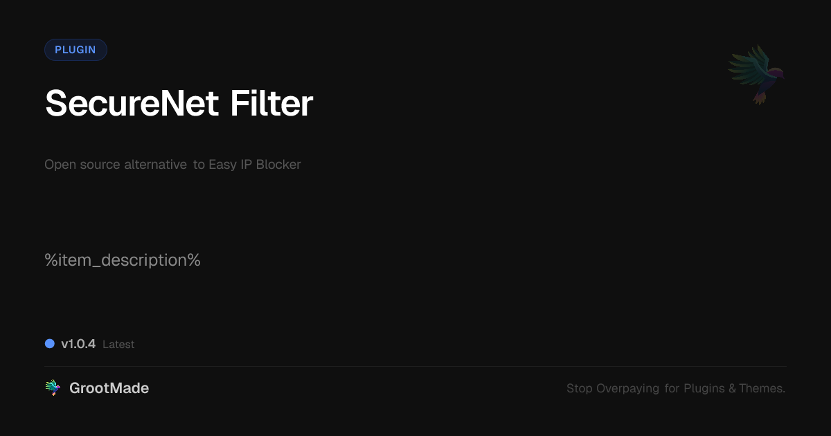 Preview of SecureNet Filter