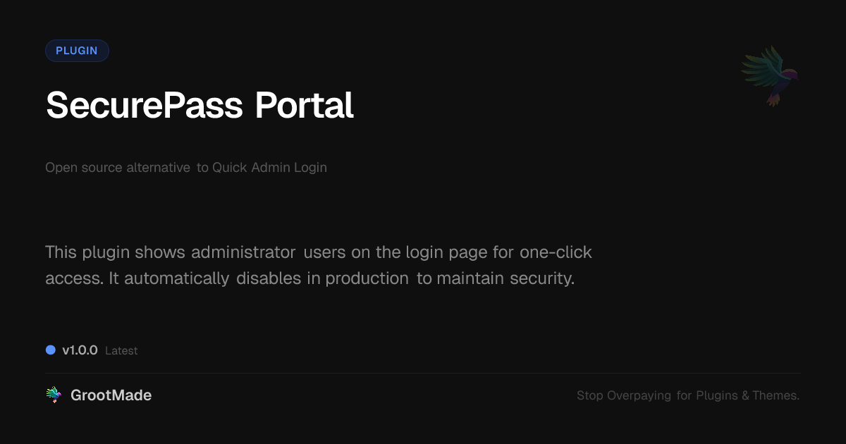 Preview of SecurePass Portal