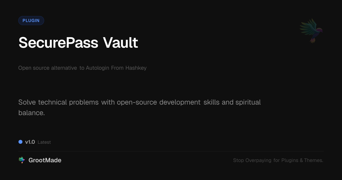 Preview of SecurePass Vault