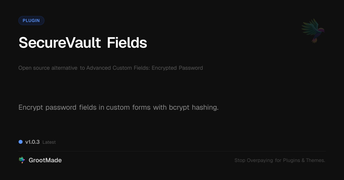 Preview of SecureVault Fields