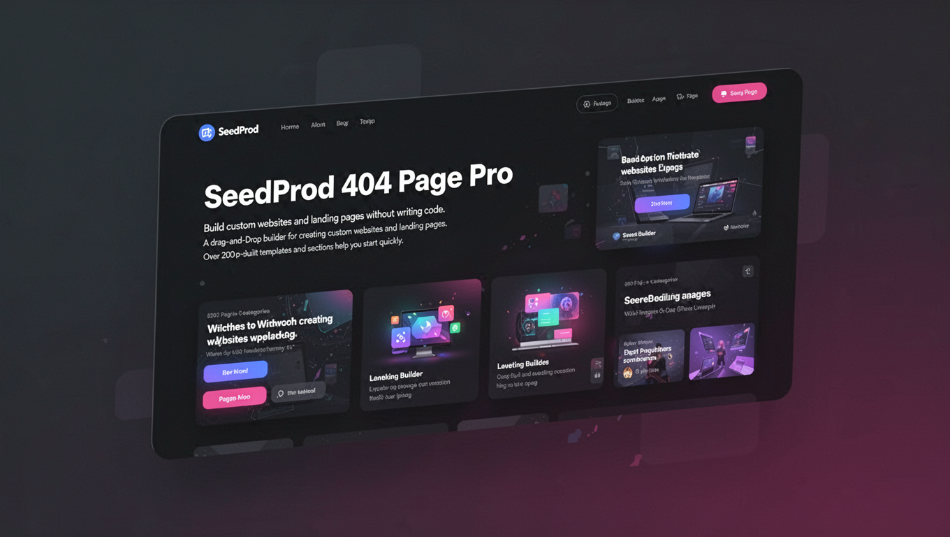 Preview of SeedProd 404 Page Pro