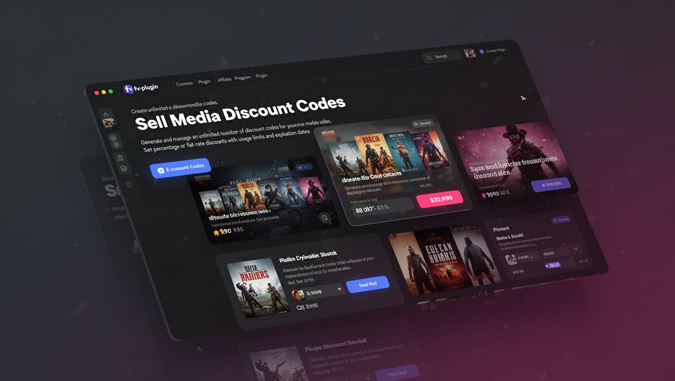 Preview of Sell Media Discount Codes