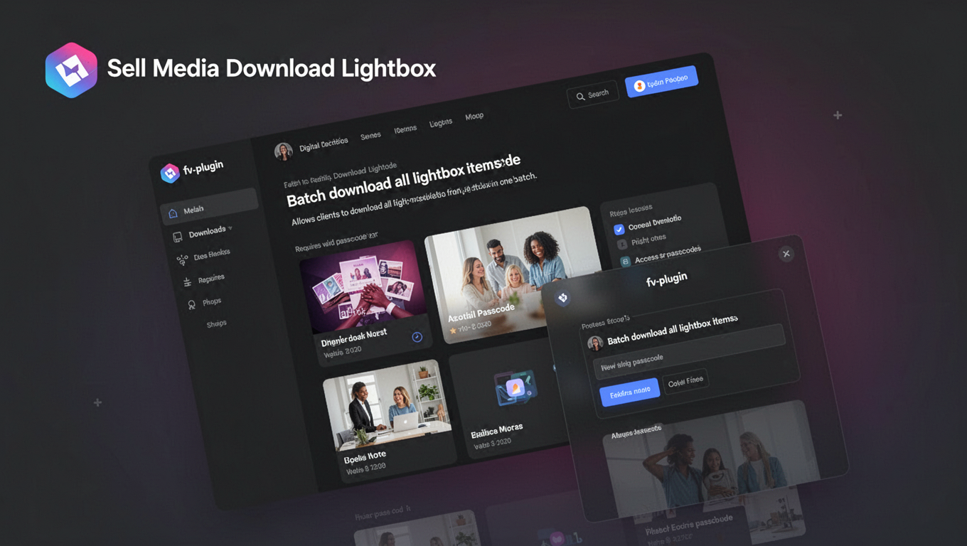 Preview of Sell Media Download Lightbox