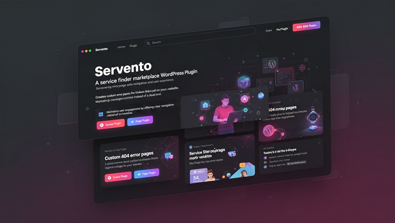 Preview of Servento - A service finder marketplace WordPres plugin