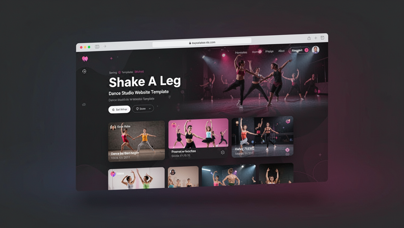 Preview of Shake A Leg - Dance Studio Website Template