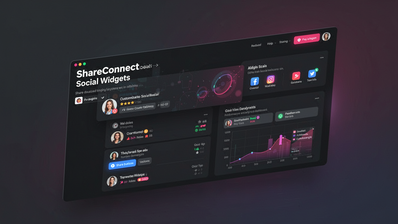 Preview of ShareConnect Social Widgets