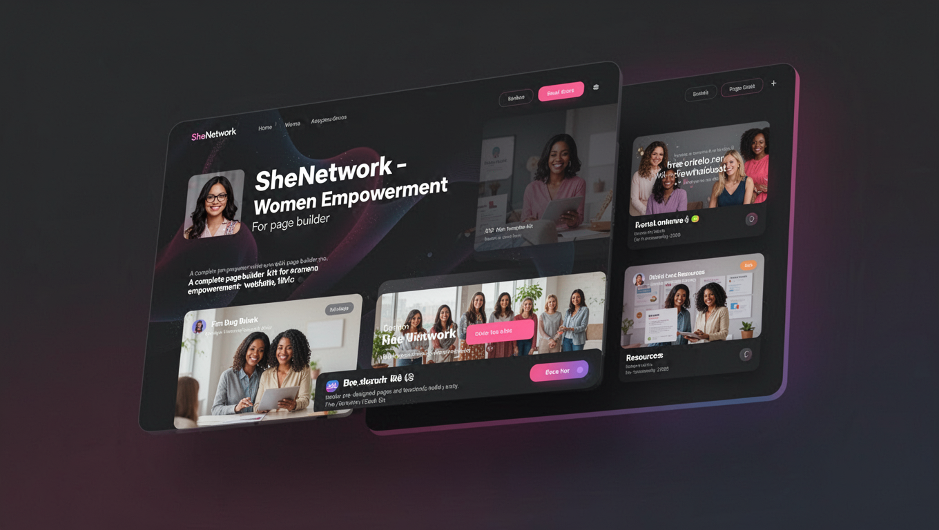 Preview of SheNetwork - Women Empowerment Website For Elementor