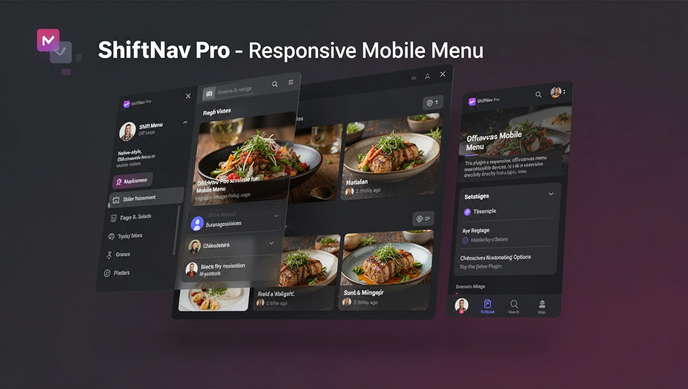 Preview of ShiftNav Pro - Responsive Mobile Menu