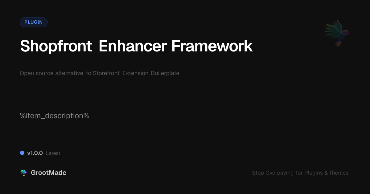 Preview of Shopfront Enhancer Framework