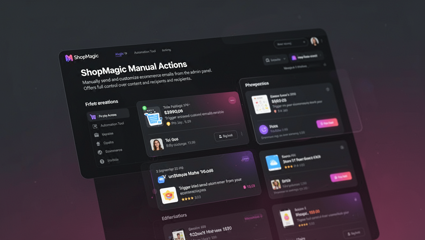 Preview of ShopMagic Manual Actions