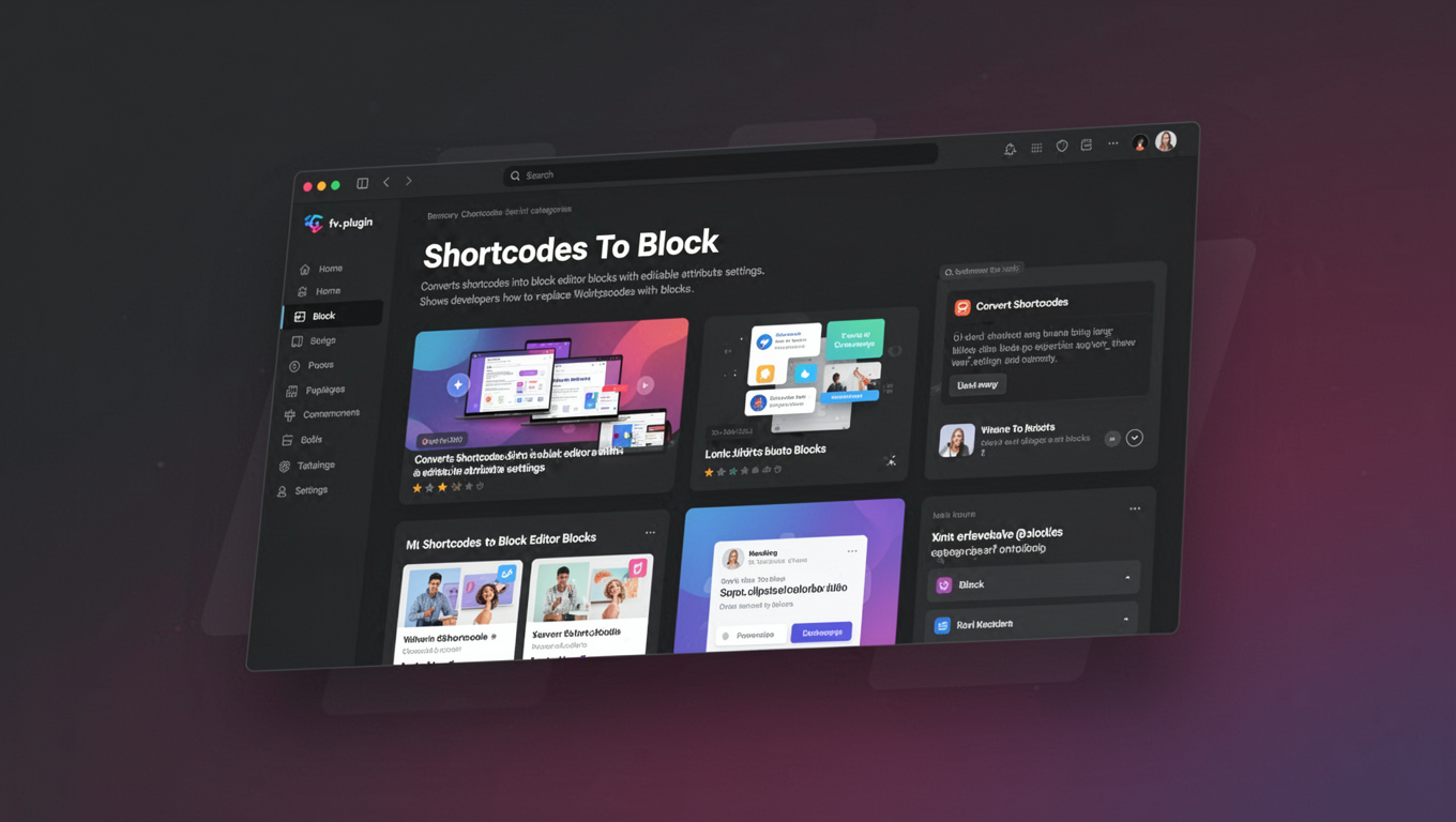 Preview of Shortcodes To Block