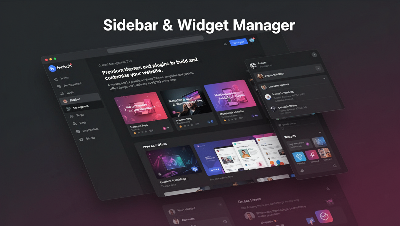 Preview of Sidebar & Widget Manager