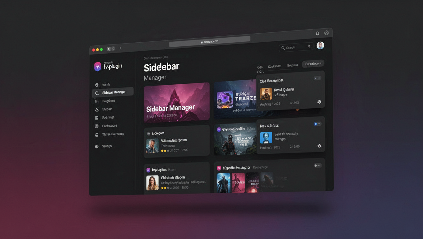 Preview of Sidebar Manager