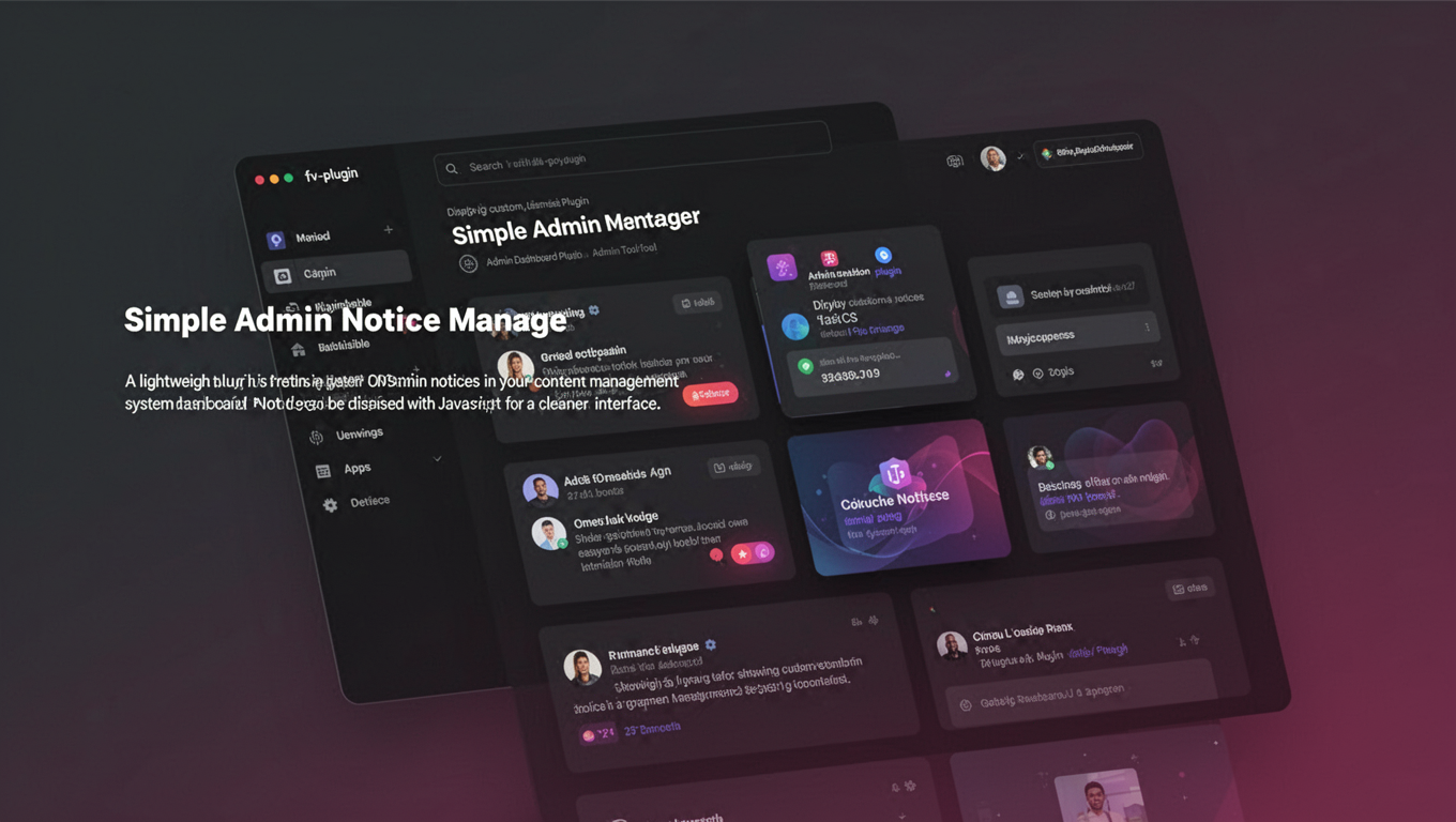 Preview of Simple Admin Notice Manager