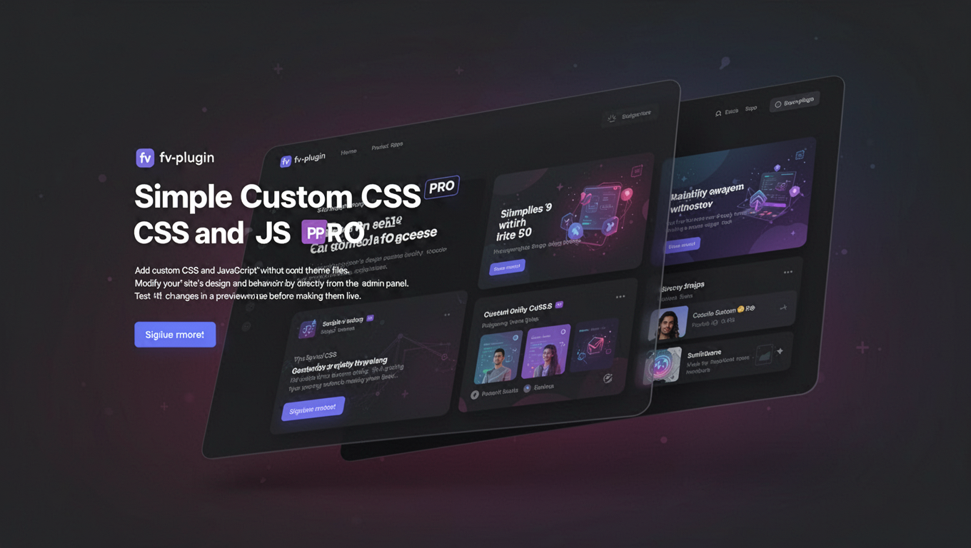 Preview of Simple Custom CSS and JS PRO