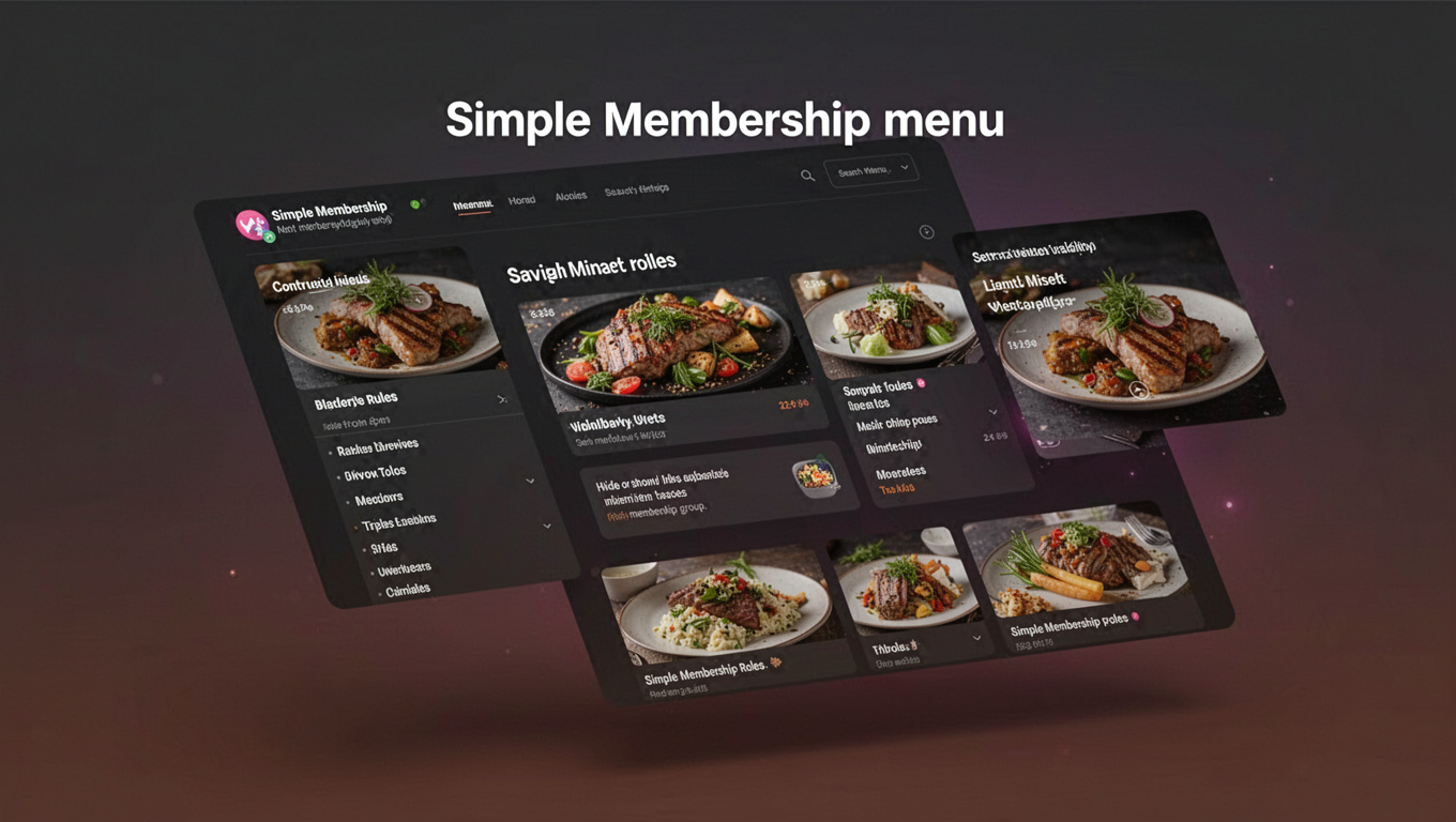 Preview of Simple Membership menu