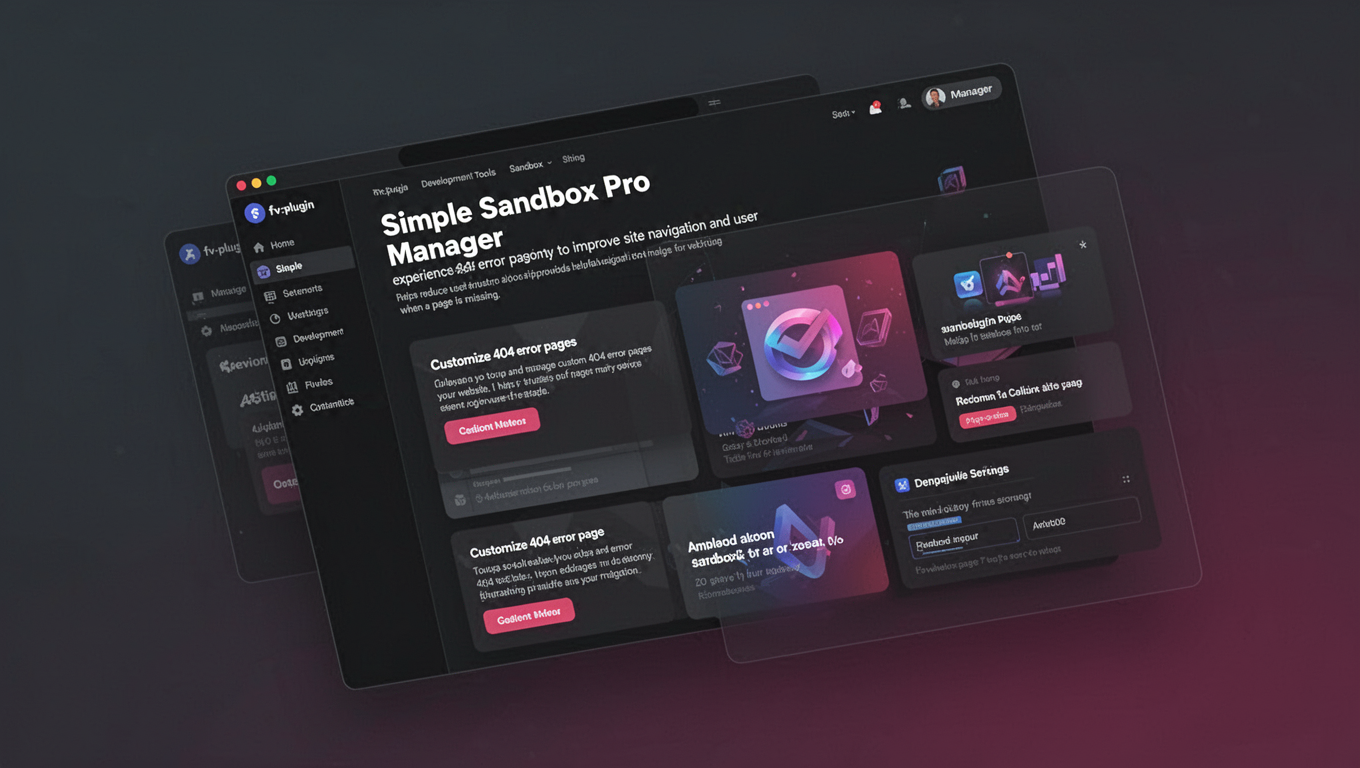 Preview of Simple Sandbox Pro Manager
