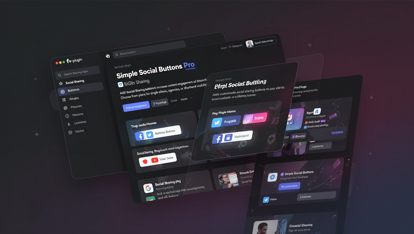 Preview of Simple Social Buttons Pro