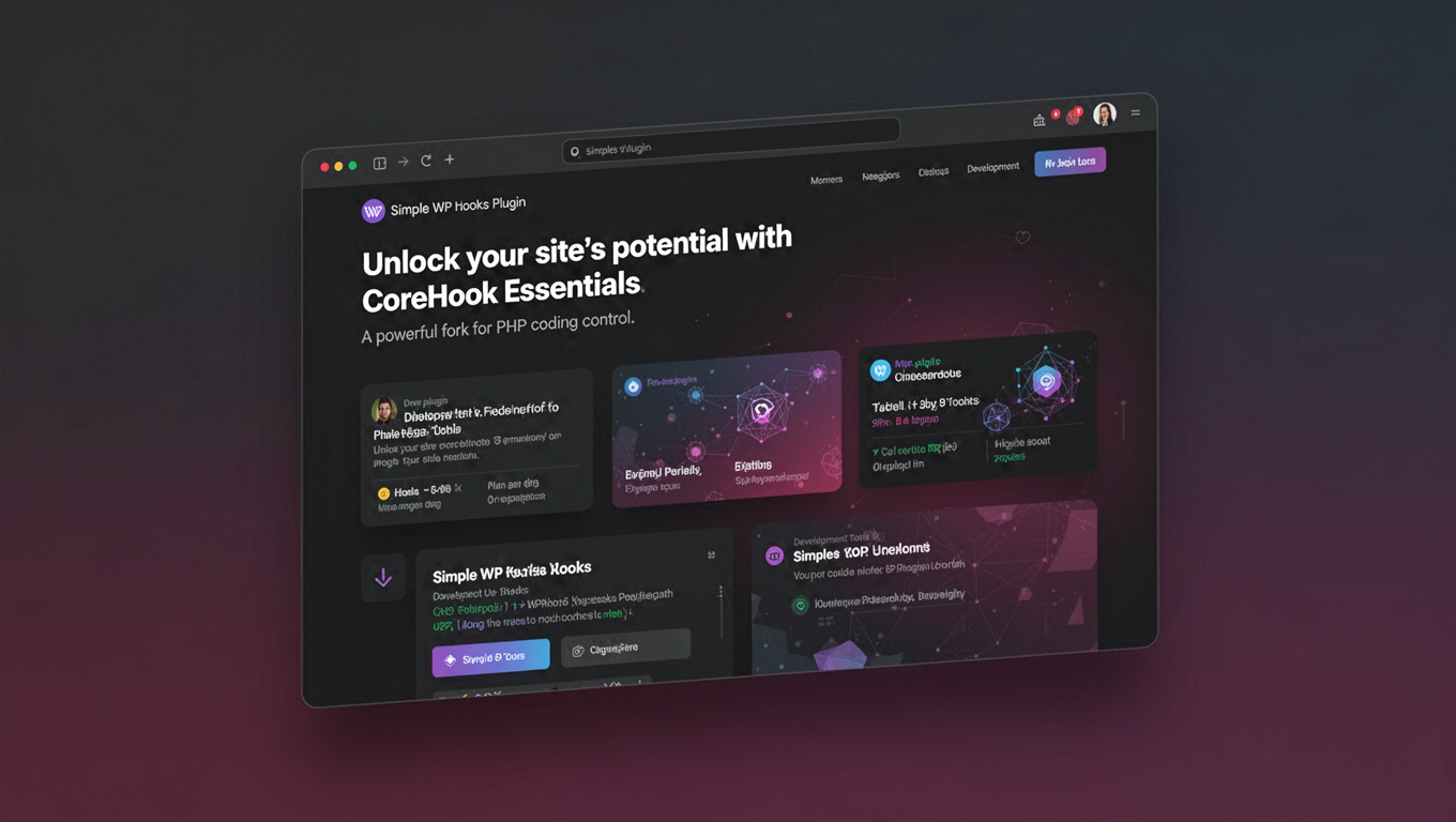 Preview of Simple WP Hooks Plugin