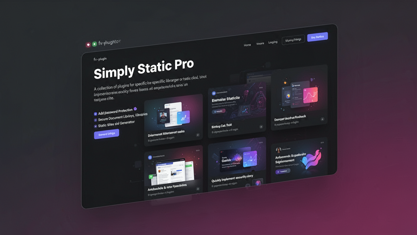 Preview of Simply Static Pro