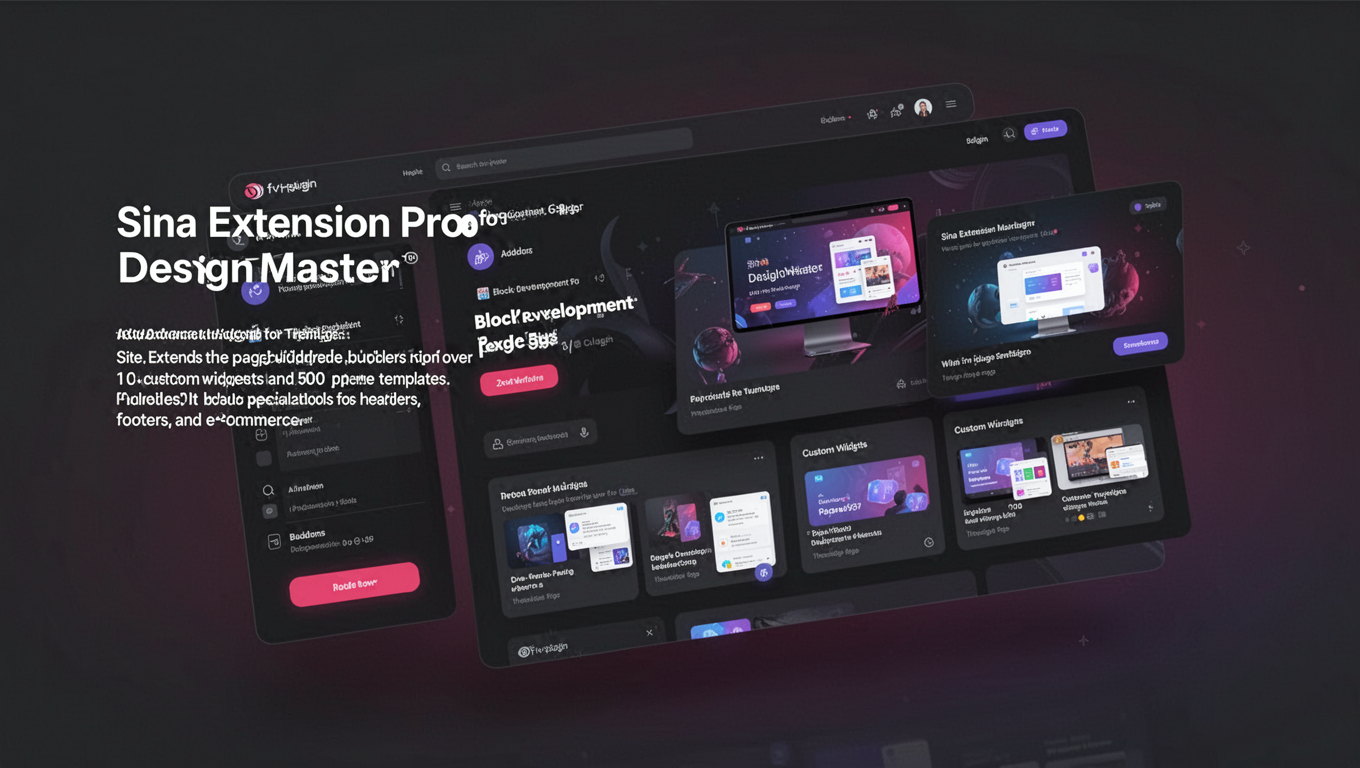 Preview of Sina Extension Pro for DesignMaster