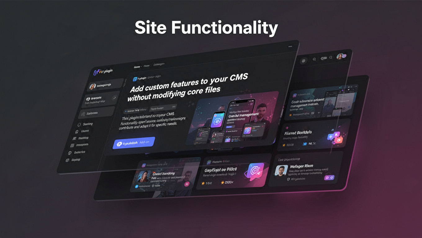 Preview of Site Functionality