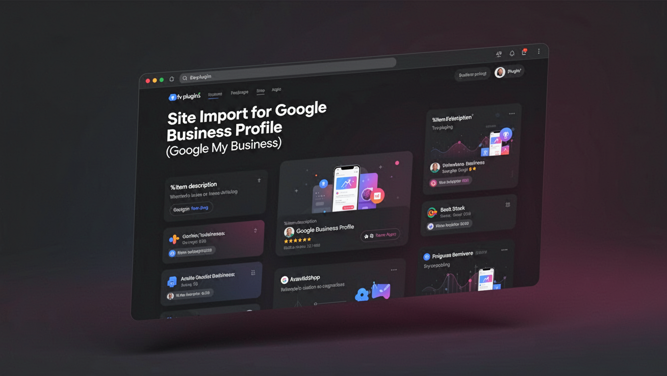 Preview of Site Import for Google Business Profile (Google My Business)