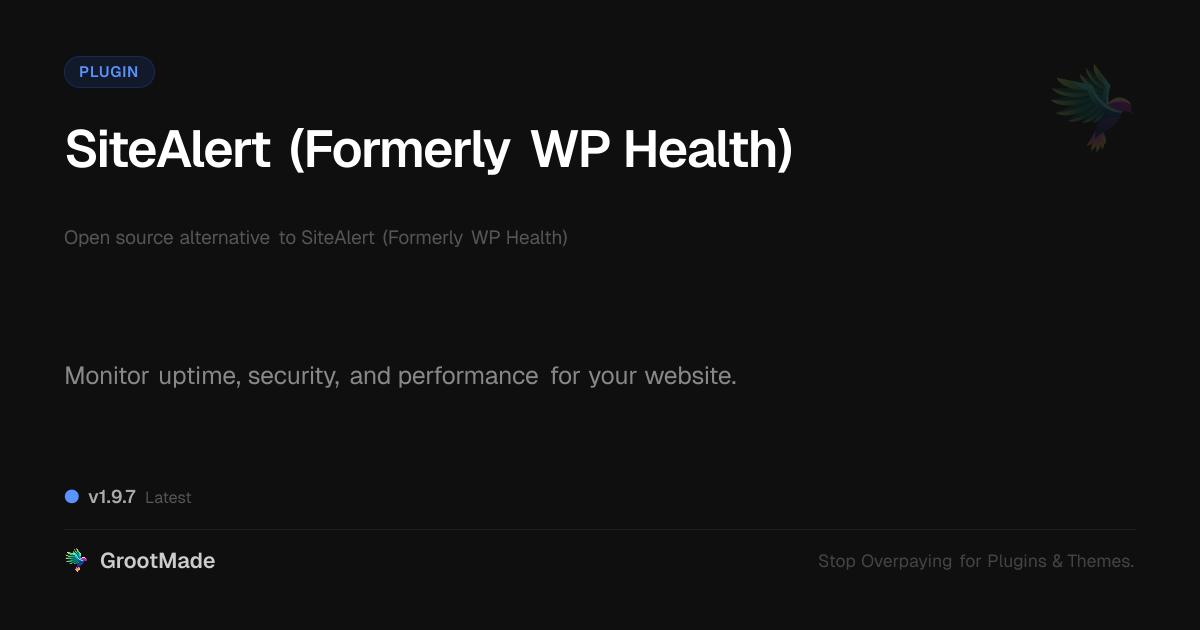 Preview of SiteAlert (Formerly WP Health)