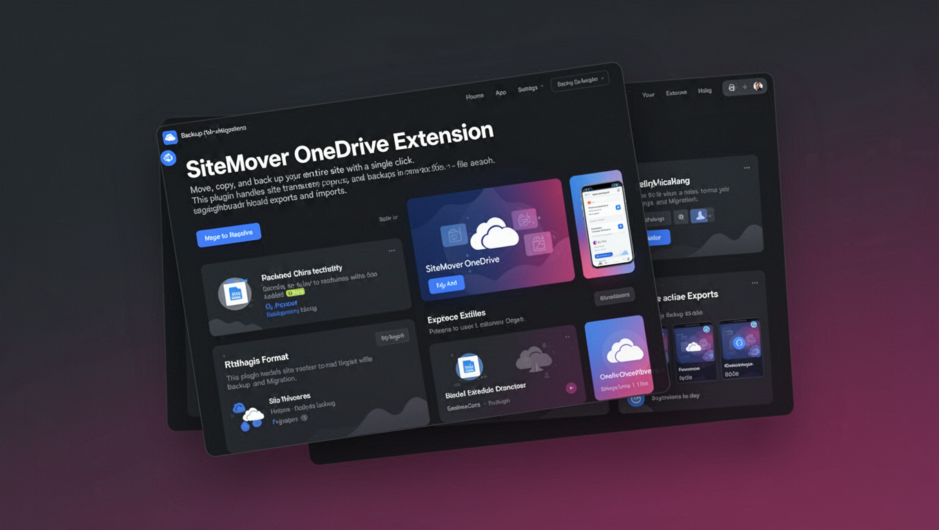 Preview of SiteMover OneDrive Extension
