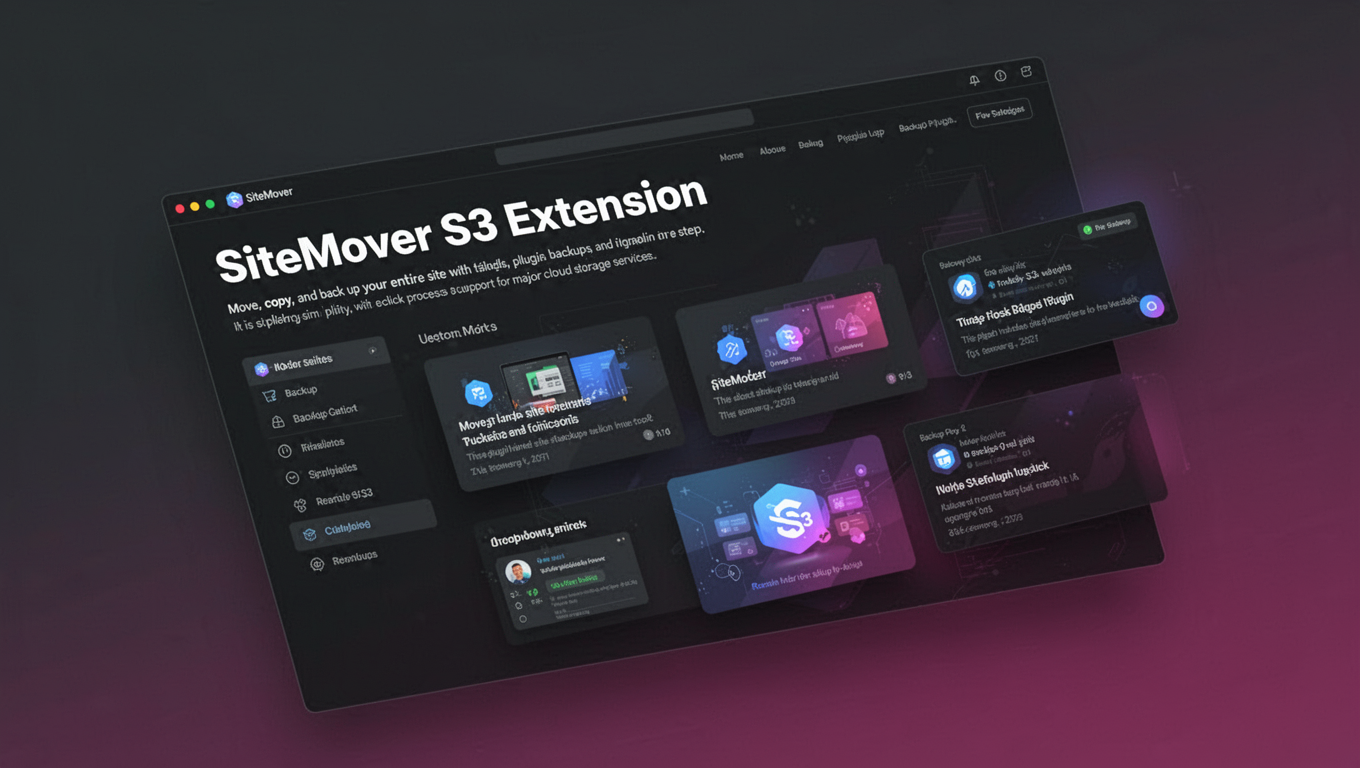 Preview of SiteMover S3 Extension
