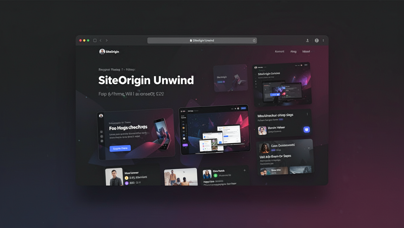 Preview of SiteOrigin Unwind