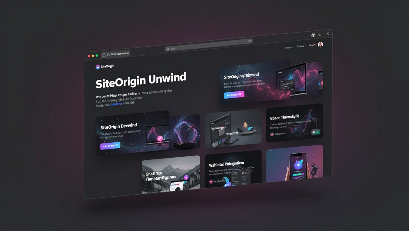 Preview of SiteOrigin Unwind