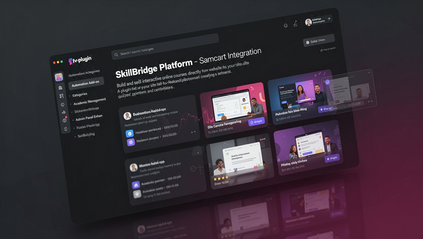 Preview of SkillBridge Platform - Samcart Integration