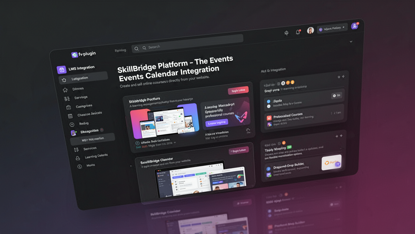 Preview of SkillBridge Platform - The Events Calendar Integration