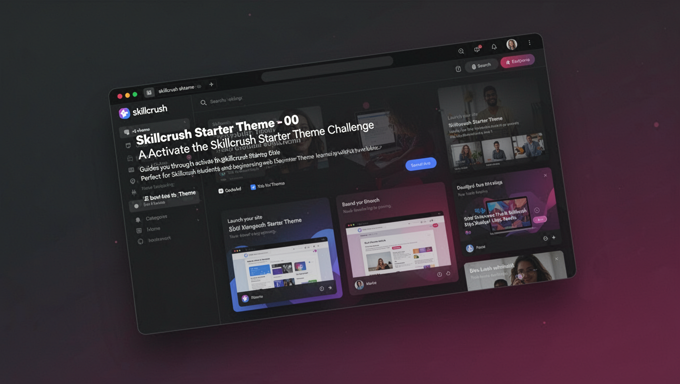Preview of Skillcrush Starter Theme -- 00 Activate the Skillcrush Starter Theme Challenge