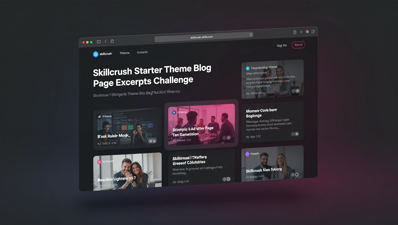 Preview of Skillcrush Starter Theme Blog Page Excerpts Challenge