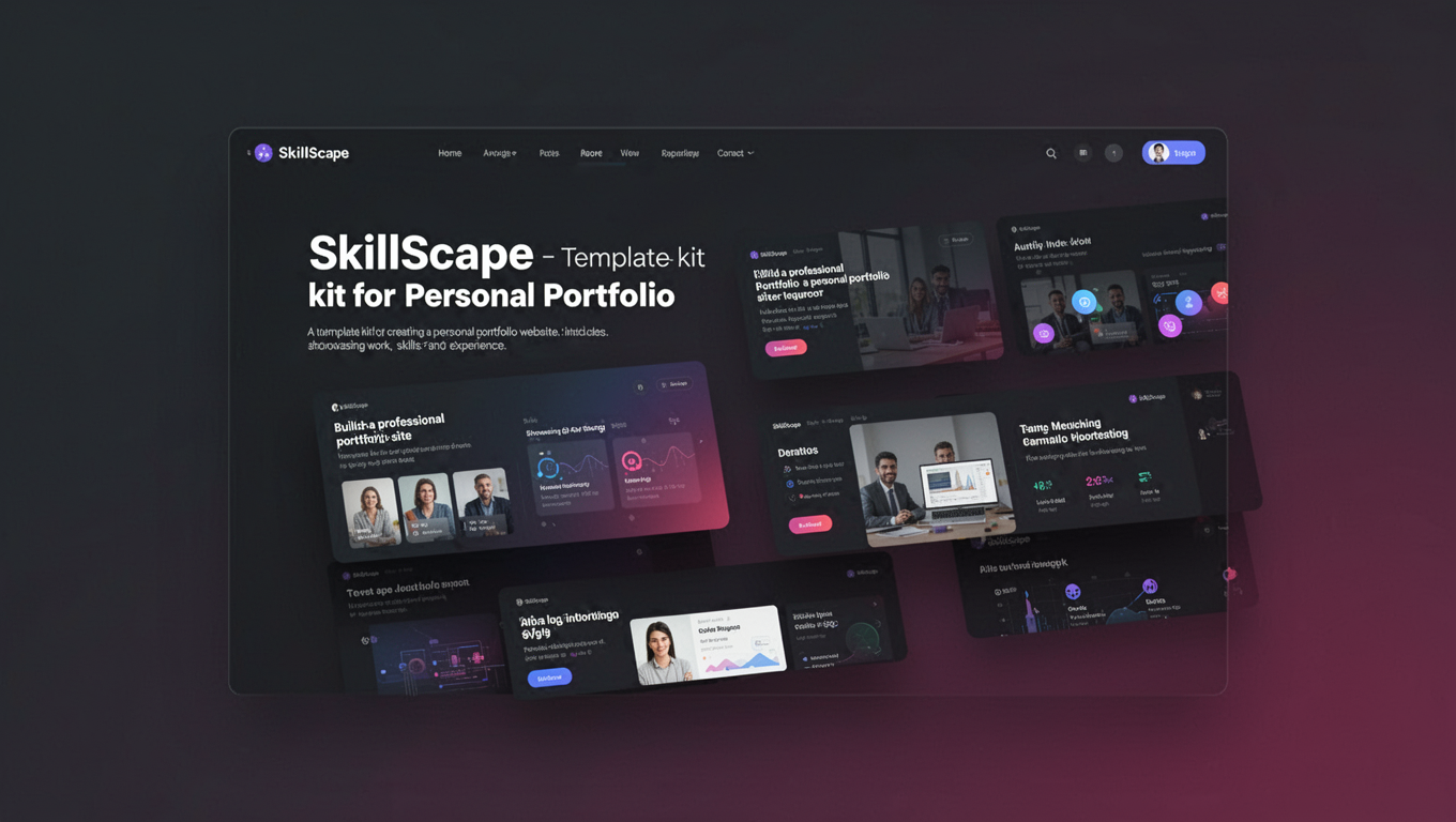 Preview of SkillScape - Template kit for Personal Portfolio