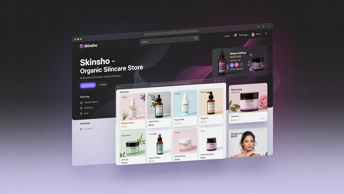 Preview of Skinsho - Organic Skincare Store Website